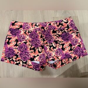 Pink and purple flowered shorts